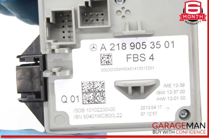 14-17 Mercedes W212 E350 E400 Ignition Switch Control Module w/ Key 2189053501