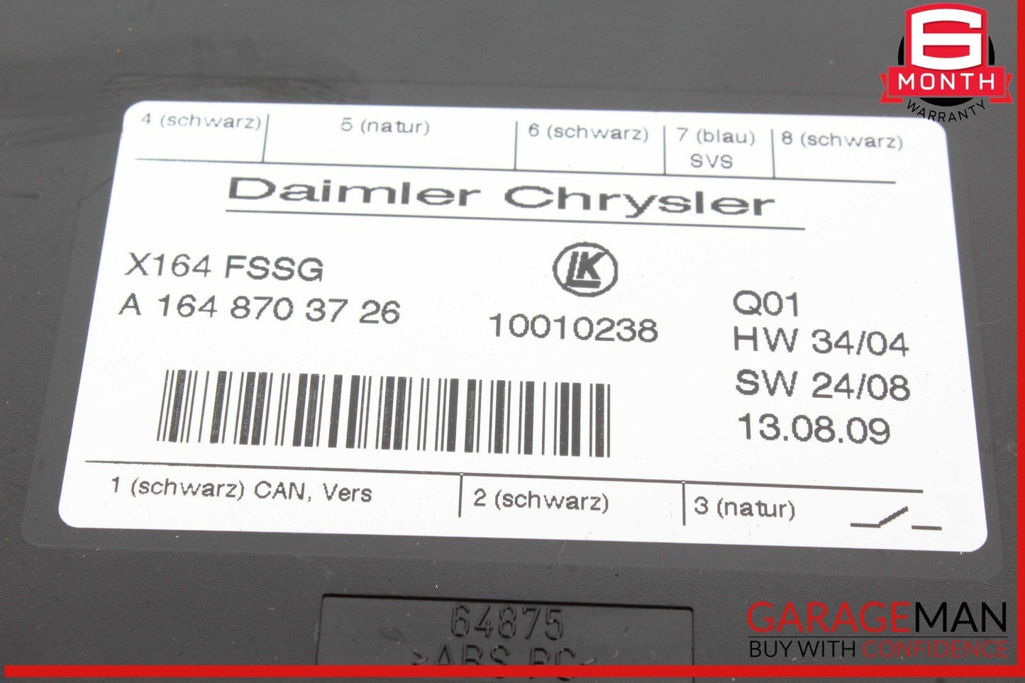 07-12 Mercedes X164 GL450 Third Seat Row Power Folding Control Module OEM