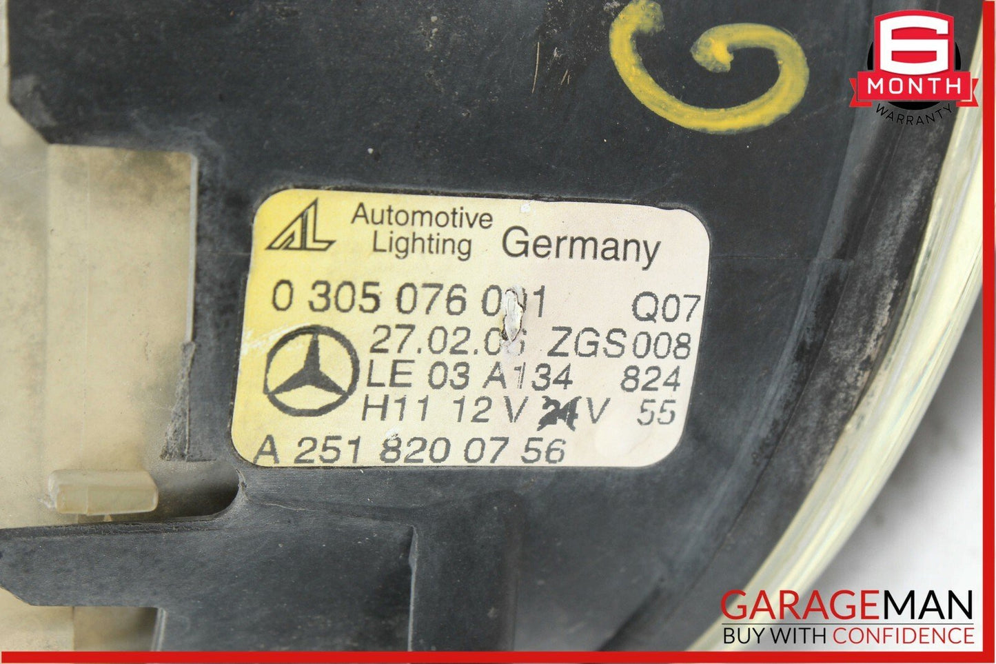 06-11 Mercedes X164 GL450 ML350 Front Left Side Foglight Fog Light Lamp OEM