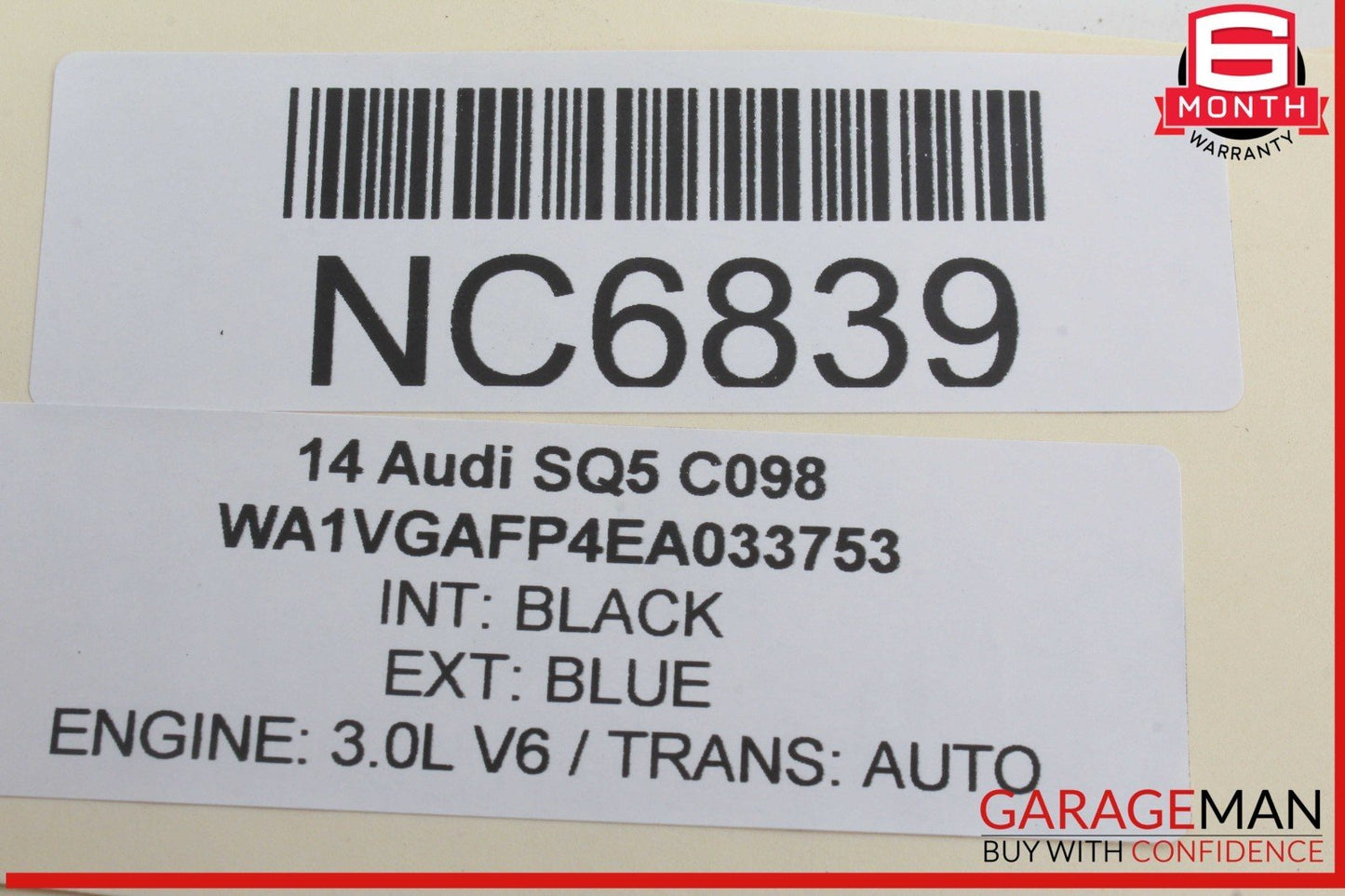 13-17 Audi SQ5 Q5 Right Passenger Side Curtain Airbag Air Bag 8R0880742J OEM