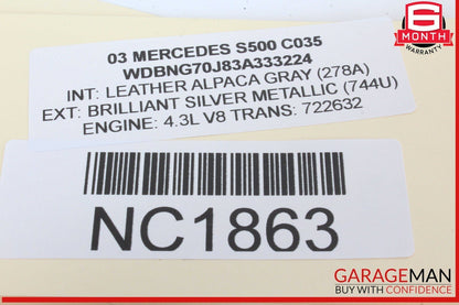 03-06 Mercedes W220 S500 S430 Center Dashboard Control Switch 2208217758 OEM