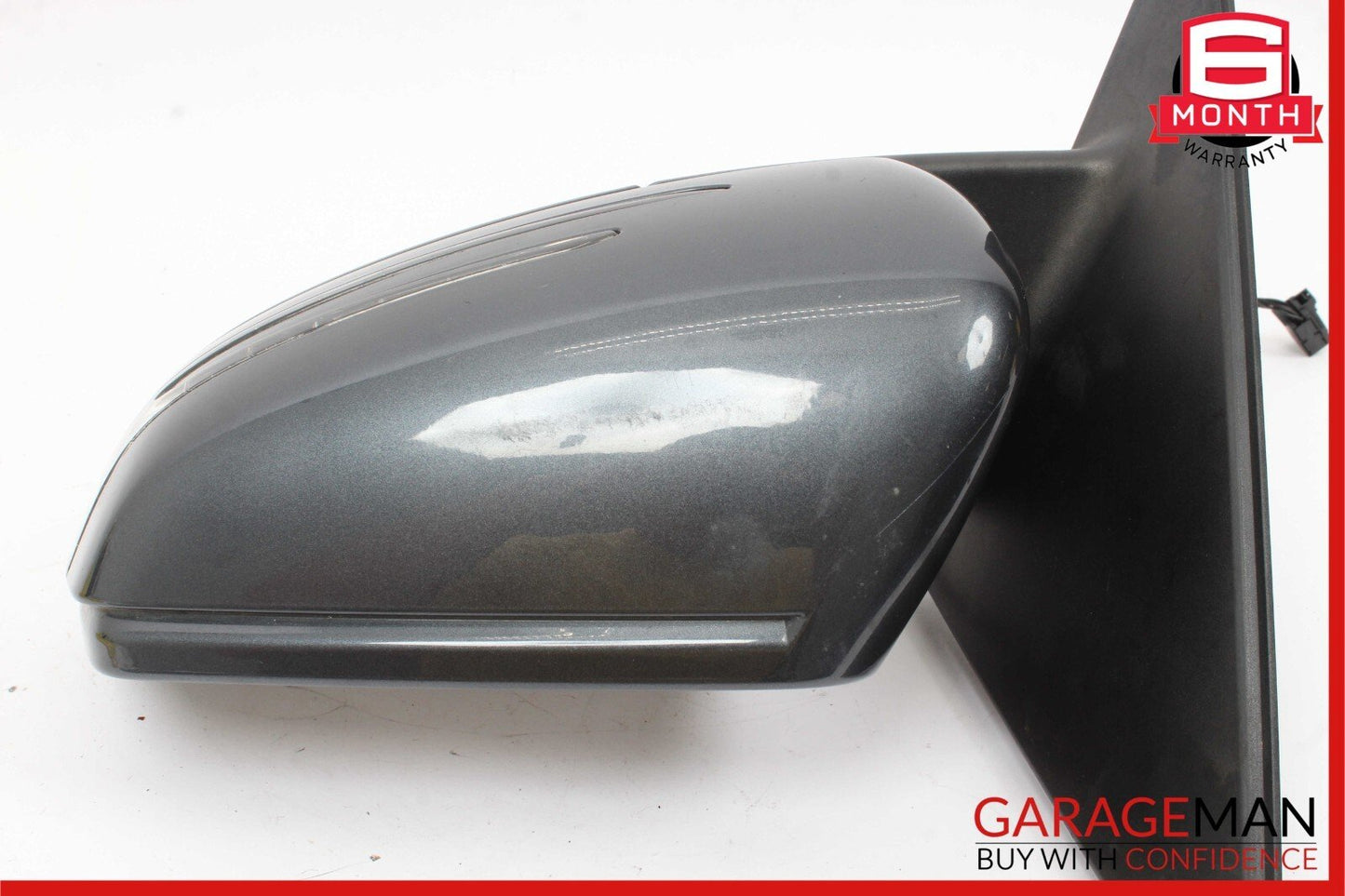 12-14 Mercedes W204 C300 Front Left Side Mirror Door Rear View Glass Grey OEM