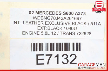 01-02 Mercedes S600 CL600 Auto Trans Automatic Transmission Assembly 722628 150k