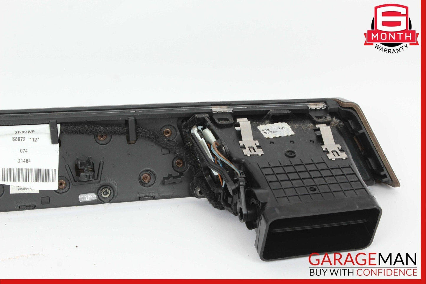 10-13 Mercedes W212 E350 Front Center Dash AC A/C Air Vent Trim Assembly Wood