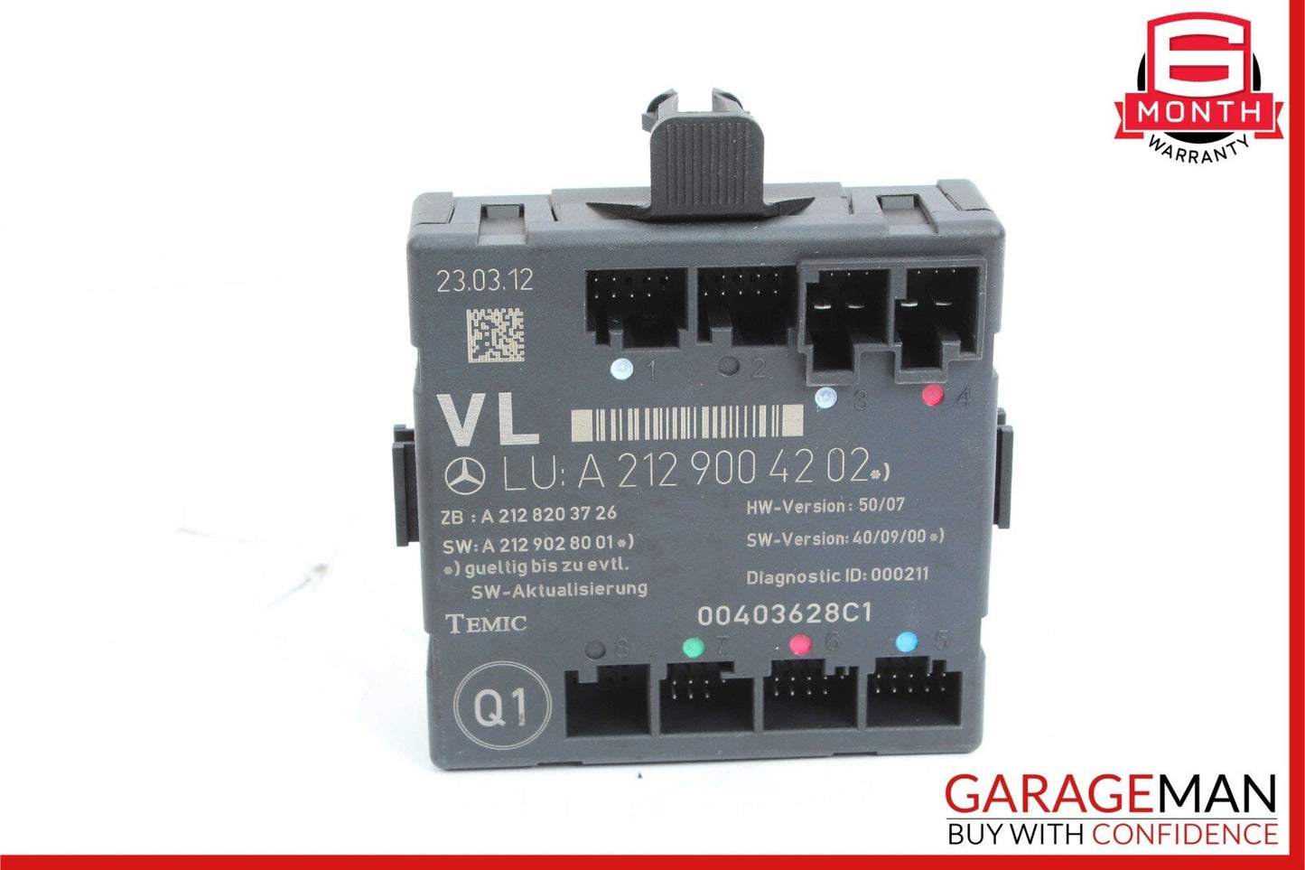 08-18 Mercedes X204 GLK350 C250 SLK350 E400 Front Left Side Door Control Module