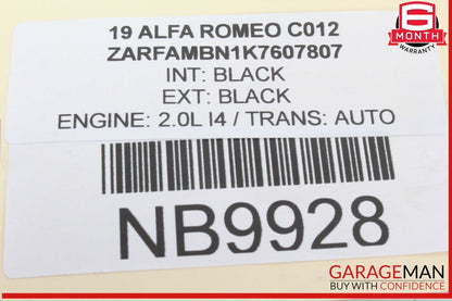 17-23 Alfa Romeo Giulia Rear Left Driver Side Exterior Door Handle Black OEM