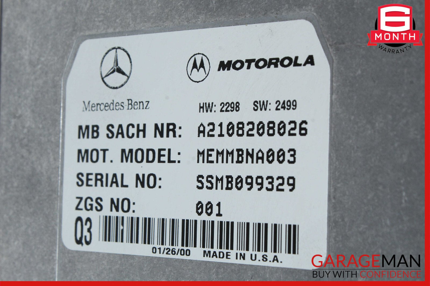 Mercedes W210 E320 CL500 Voice Command Control Module 2108208026 OEM