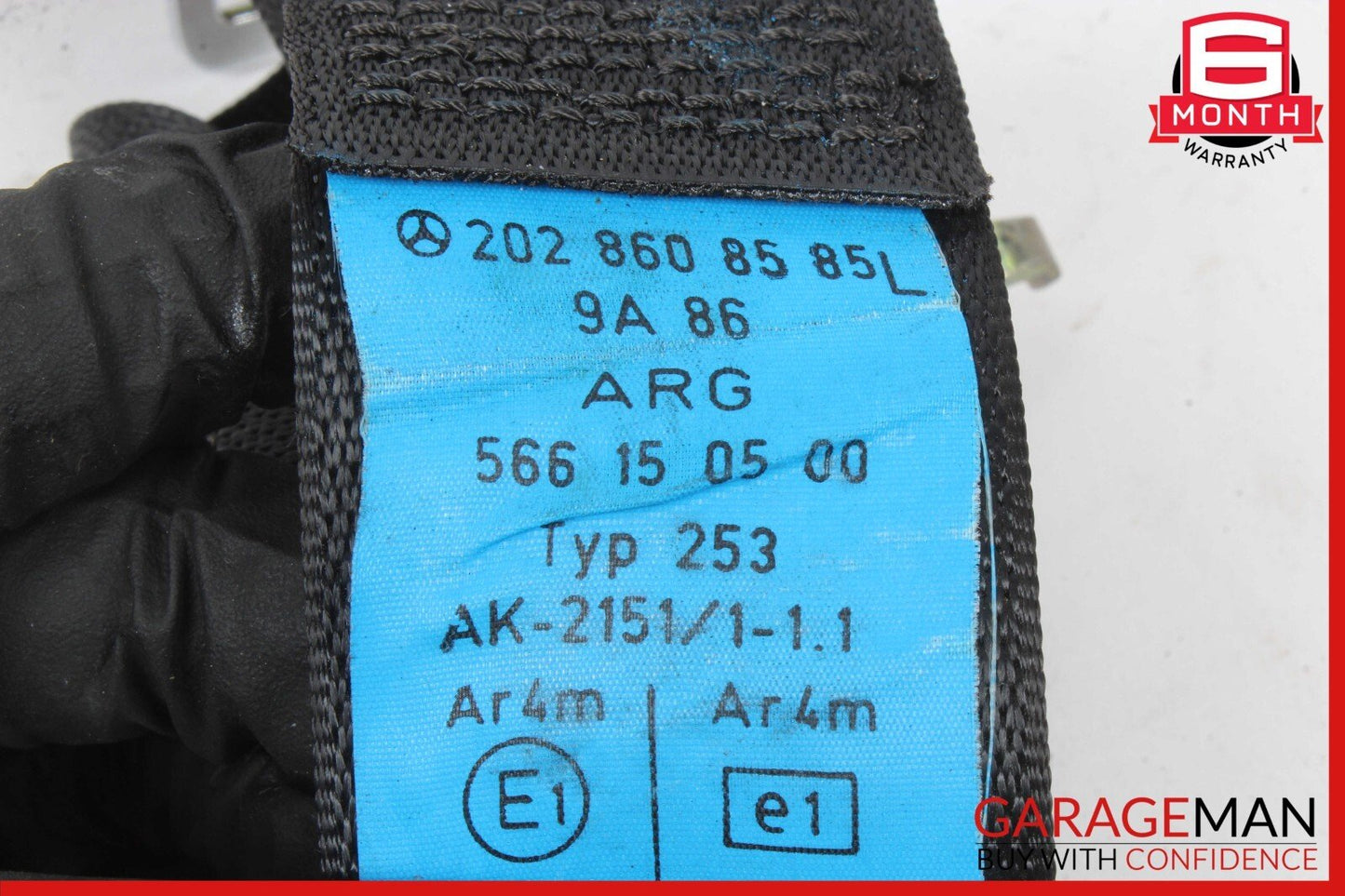 94-00 Mercedes W202 C230 Rear Left Side Seat Belt Retractor OEM