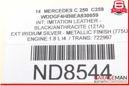 08-20 Mercedes W204 C250 GLK350 Headlight Fog Light Switch Control Module OEM