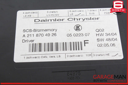 03-12 Mercedes X164 GL450 4MATIC ML500 Front Left Side Seat Control Module OEM