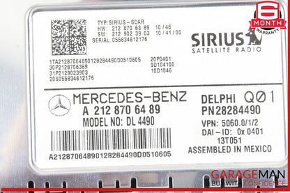 12-14 Mercedes R172 SLK250 GLK350 Sirius Satellite Radio Receiver 2128706489 OEM