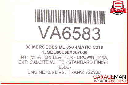 05-13 Mercedes W164 ML350 4MATIC Oil Filter Cooler Housing 2721800410 OEM