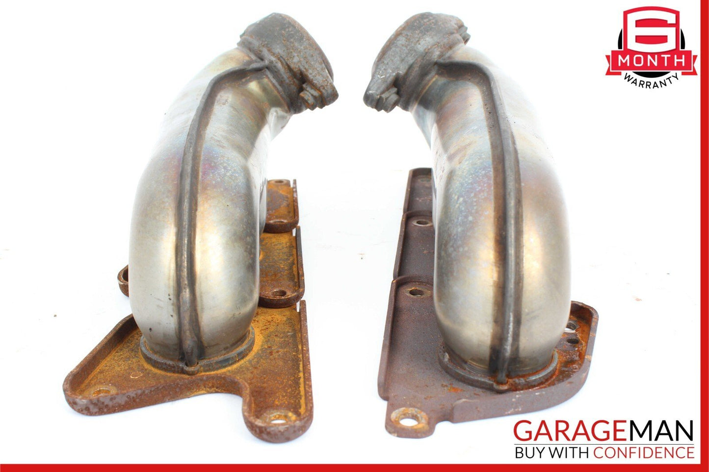 08-11 Mercedes W204 C300 Left & Right M272 Exhaust Manifold Header Pipe Set of 2