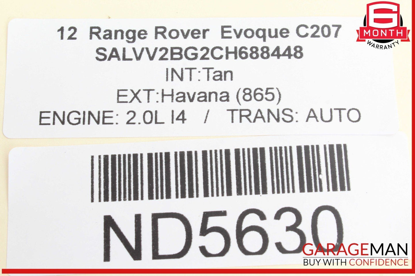 12-19 Range Rover Evoque Rear Right or Left Side Lower Suspension Control Arm
