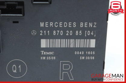 03-09 Mercedes W211 E350 E550 Front Right Passenger Door Control Module OEM