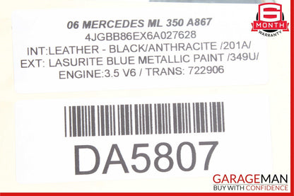 06-13 Mercedes W164 ML350 GL450 Front Right Door Window Regulator Motor Unit