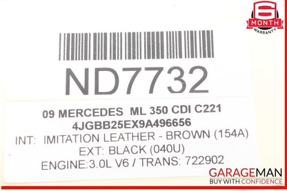 06-12 Mercedes W164 ML350 CDI ML550 Front Left Side Reinforcement Bracket OEM
