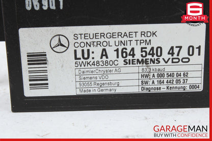 06-13 Mercedes W164 ML350 ML550 R350 TPMS Tire Pressure Controler Module OEM