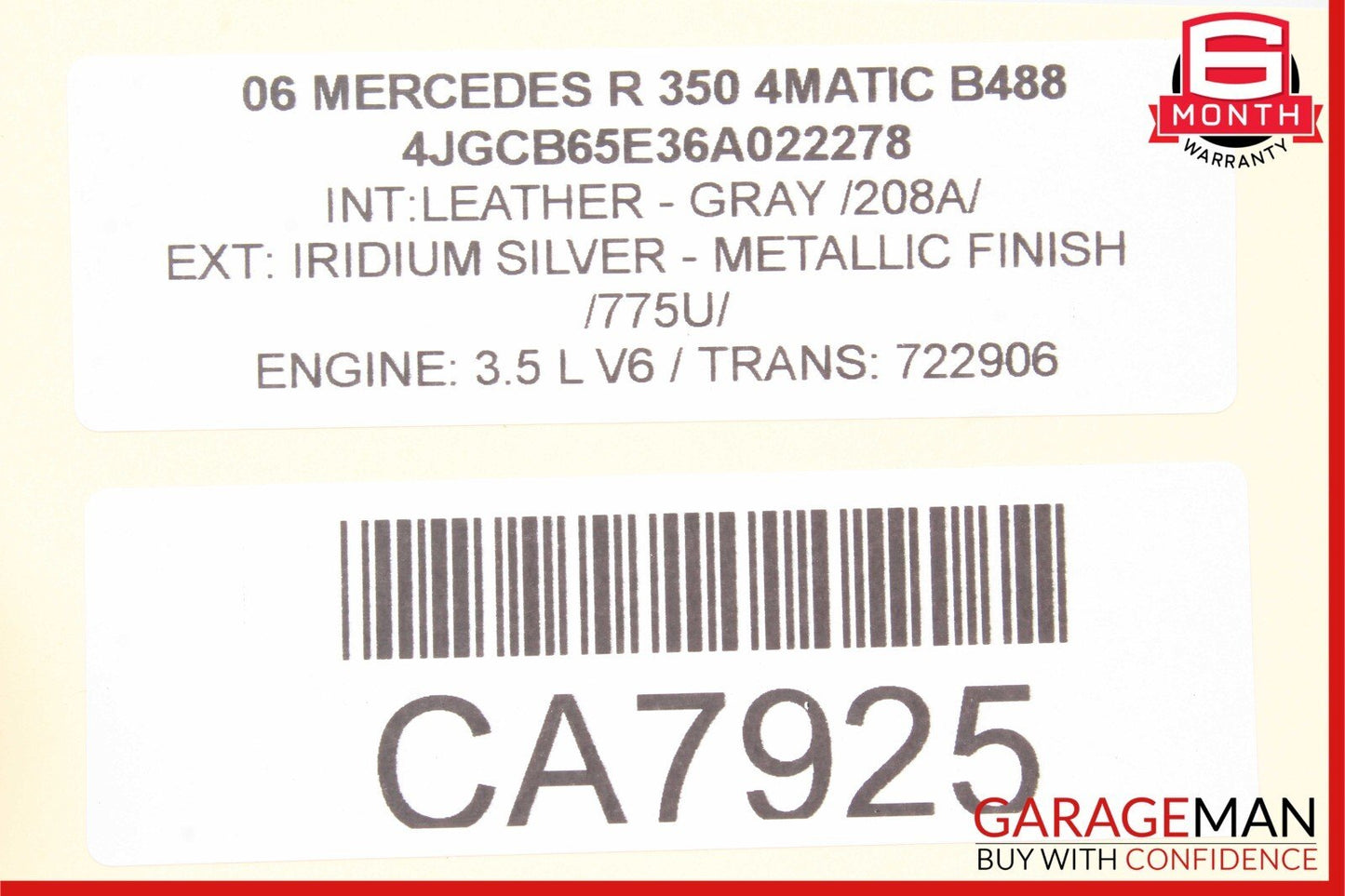 06-13 Mercedes W251 R350 R500 Left Driver Door Corner Tweeter Speaker Grey OEM