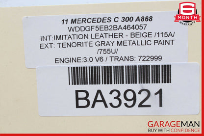 08-14 Mercedes W204 C300 C250 Interior Upper Rear View Mirror Beige OEM
