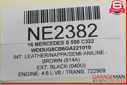 14-17 Mercedes W222 S550 Rear Left Driver Side Door Control Module Unit OEM