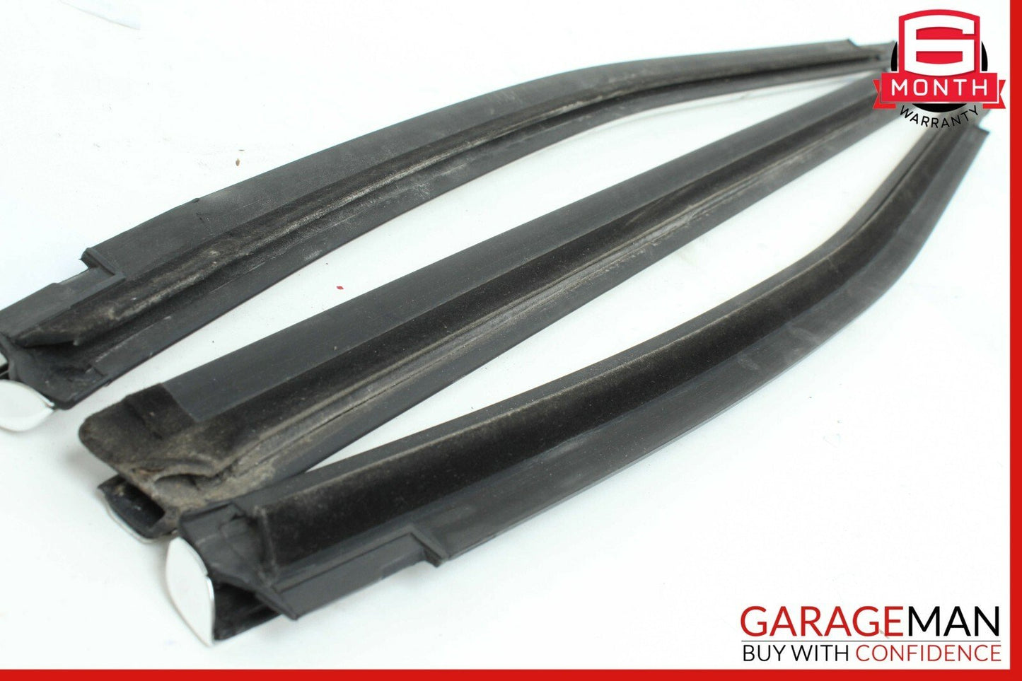 14-17 Maserati Ghibli Rear Exterior Door Chrome Trim Molding Panel Cover Set OEM