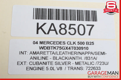 03-09 Mercedes W209 CLK500 CLK350 CLK55 Keyless Go Control Module Unit