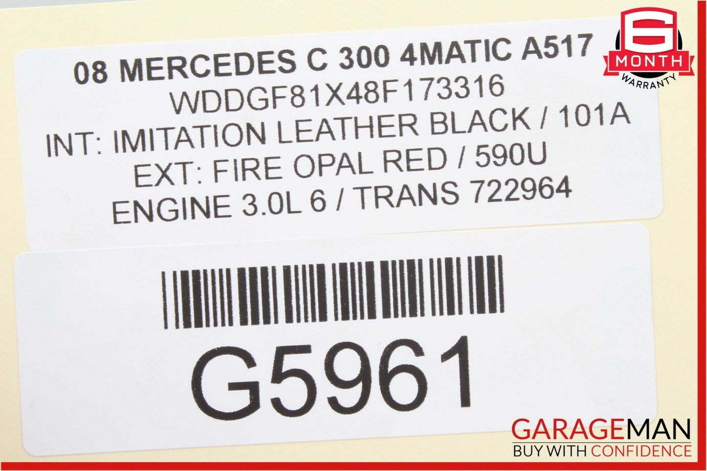 08-15 Mercedes W204 C300 C250 Rear Left Side Suspension Upper Control Arm