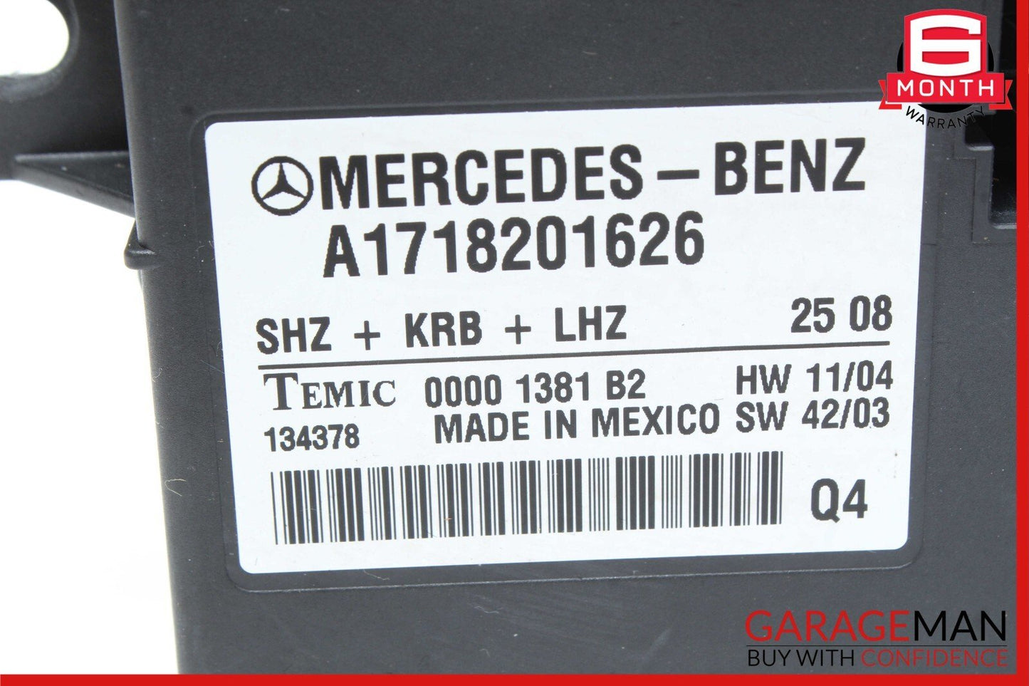 05-11 Mercedes R171 SLK350 SLK280 Heating Heated Seat Control Module Unit OEM