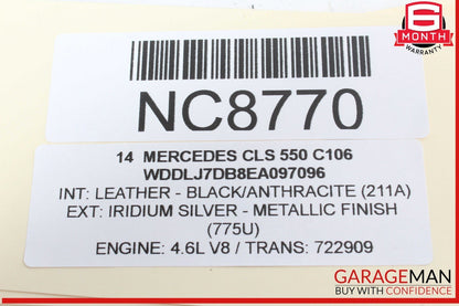 08-18 Mercedes W218 CLS550 Rear Right or Left Side Lower Thrust Control Arm OEM