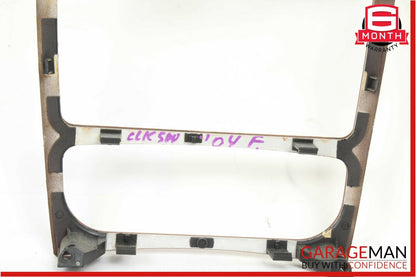 03-04 Mercedes W209 CLK500 CLK55 AMG Center Console Trim Bezel Cover Wood