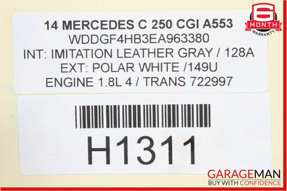 08-14 Mercedes W204 C250 C300 Rear Right / Left Side Lower Control Thrust Arm