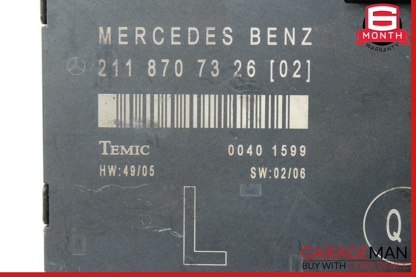 03-09 Mercedes W211 E550 E63 AMG Front Left Driver Side Door Control Module Unit