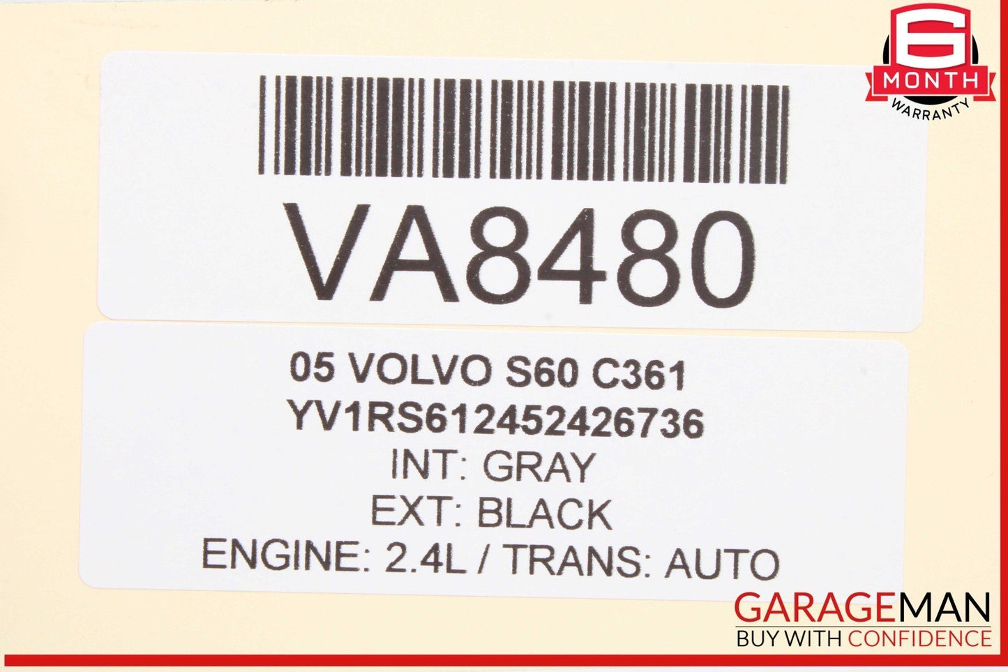 01-09 Volvo S60 Rear Right Passenger Side Window Regulator Motor 0130821776 OEM