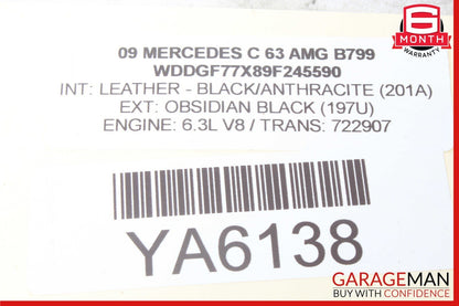 08-14 Mercedes W204 C63 AMG C300 Rear Right Seat Side Bolster 2049207830 OEM