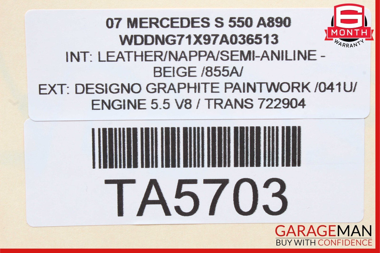 07-10 Mercedes W221 S550 CL550 Front Left or Right Seat Contour Control Module