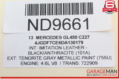 12-16 Mercedes X166 GL450 Front Left Driver Side Door Lock Latch Actuator OEM