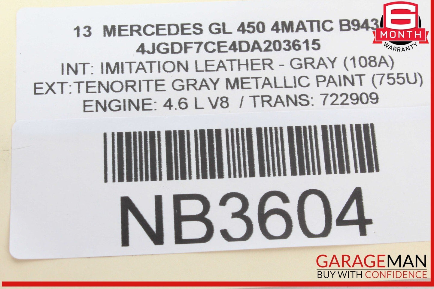 13-16 Mercedes X166 GL450 4MATIC Rear Left Driver Side Door Lock Latch Actuator