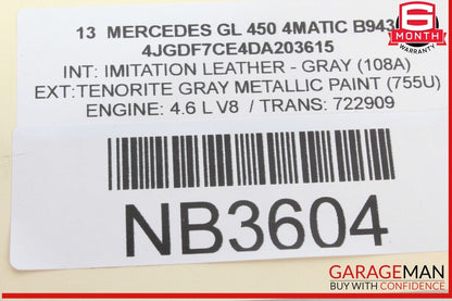 13-16 Mercedes X166 GL450 4MATIC Rear Left Driver Side Door Lock Latch Actuator