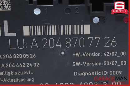 08-18 Mercedes W204 C300 C63 AMG Rear Left Side Door Control Module Unit OEM