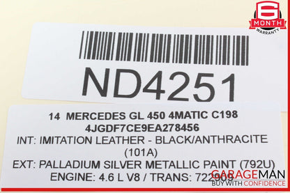 12-19 Mercedes X166 GL450 4MATIC GLE350 Rear Right Side Door Control Module Unit