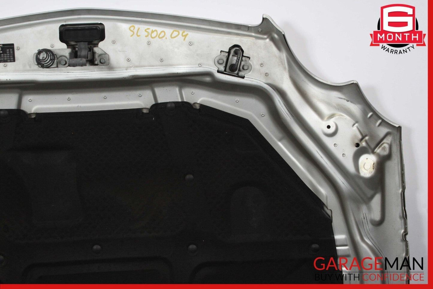 03-08 Mercedes R230 SL500 SL600 Front Hood Bonnet Cover Panel Brilliant Silver