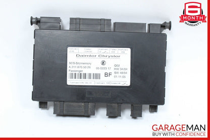 03-13 Mercedes W251 R500 4MATIC Seat Control Module Front Left 2118705026 OEM