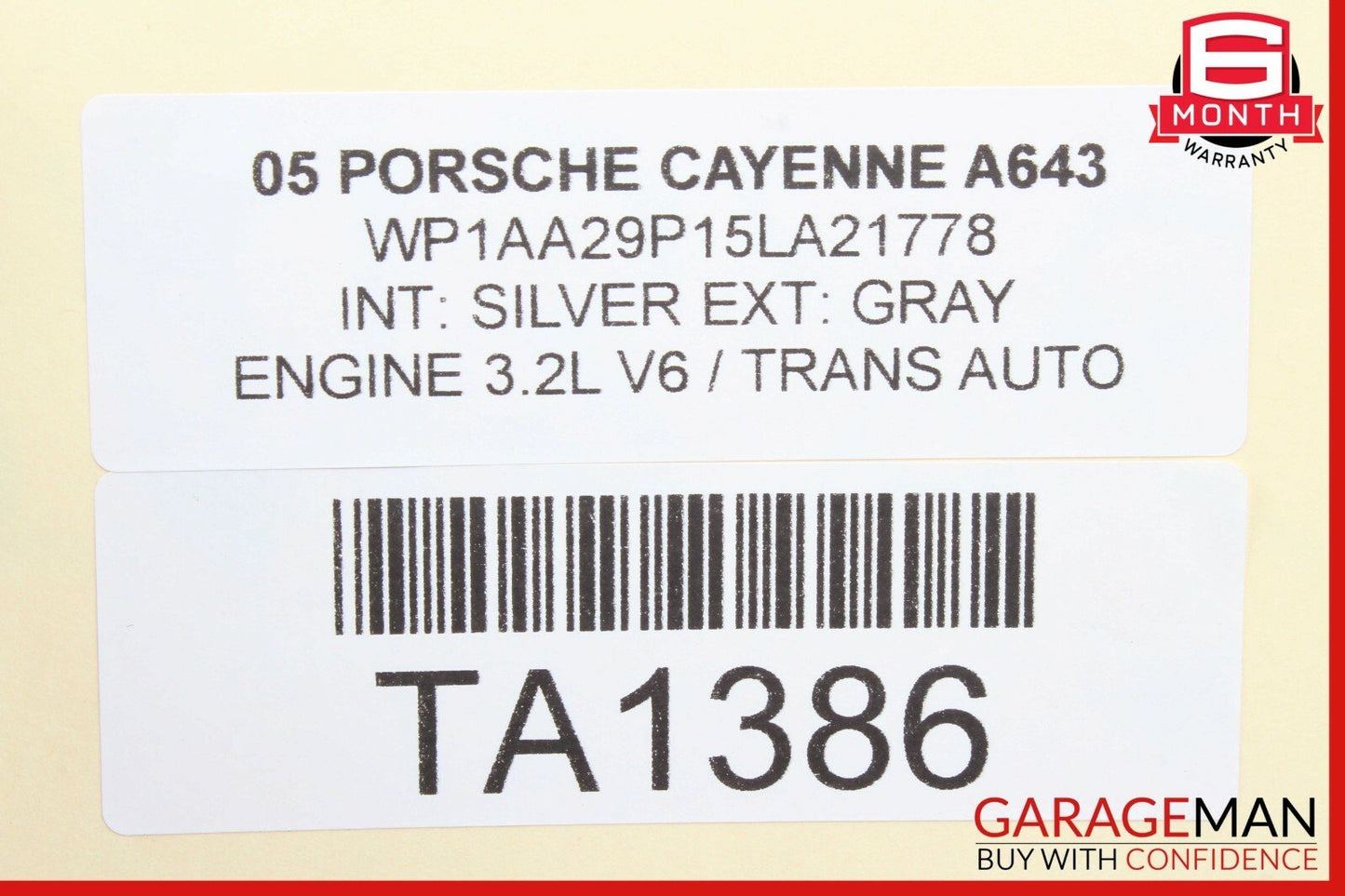 03-06 Porsche Cayenne 955 Rear Left / Right Side Drive Axle CV Shaft Driveshaft