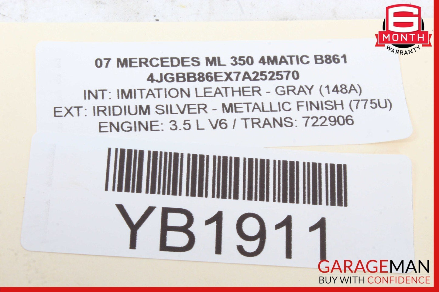 06-13 Mercedes W164 ML350 GL450 Panoramic Sunroof Sun Roof Motor 1648201442 OEM