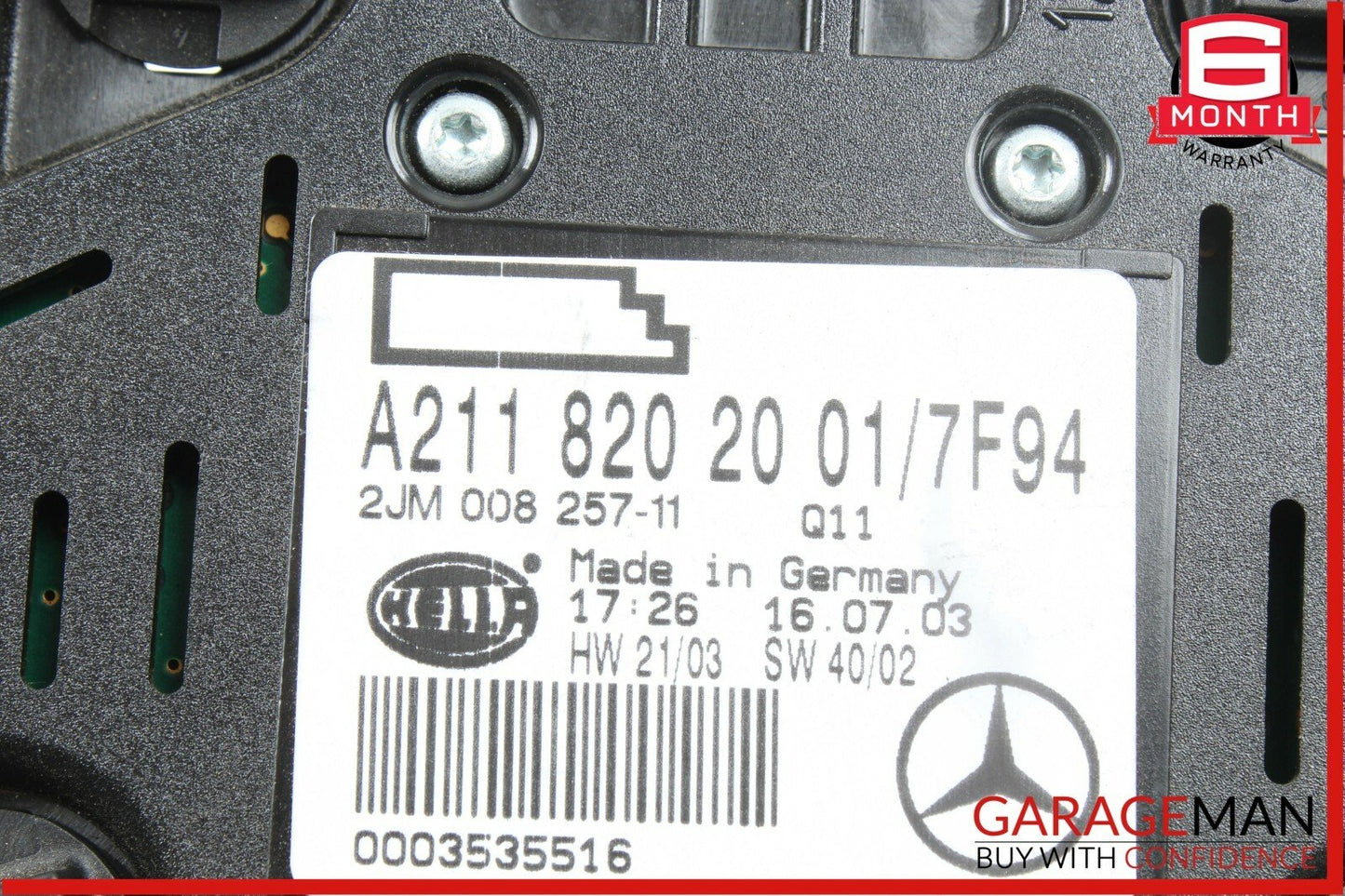 03-06 Mercedes W211 E320 CLS500 Rear Overhead Dome Light Reading Map Gray OEM