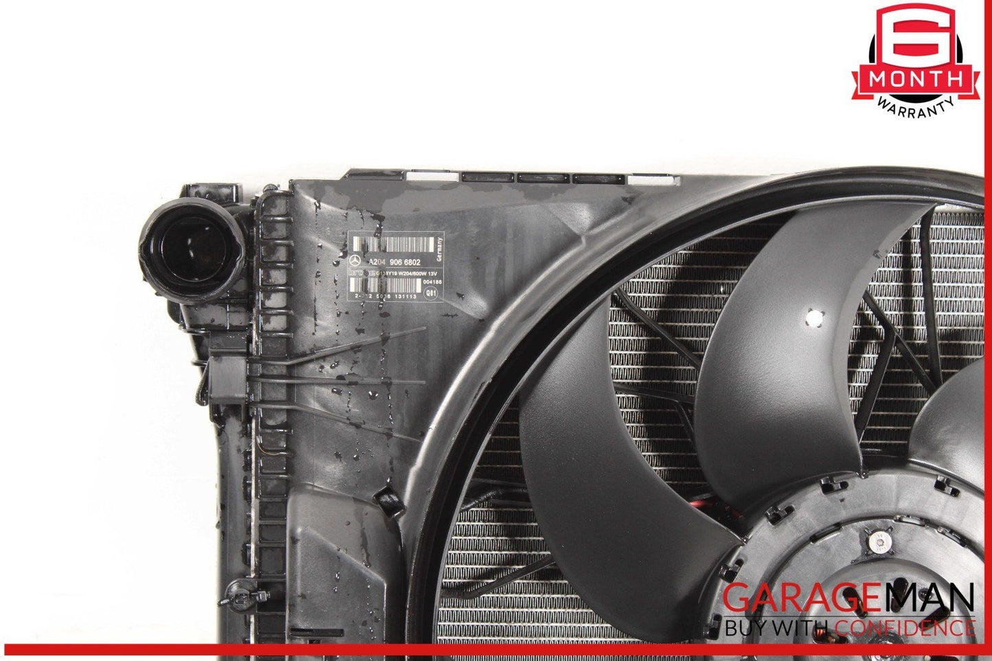 14-16 Mercedes W212 E250 Engine Motor Cooling Radiator A/C AC Condenser Assembly