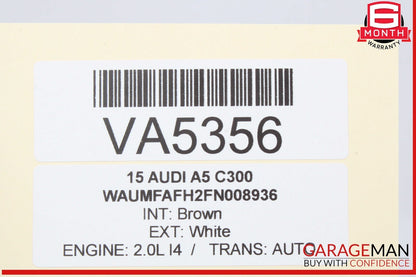 10-17 Audi A5 Front Left Driver Side Sun Visor Sunvisor Black 8H0857551 OEM