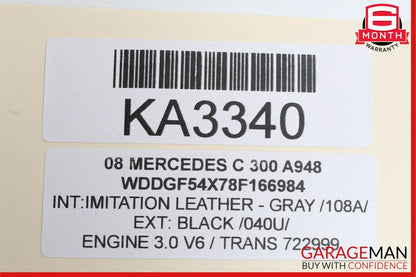 08-14 Mercedes W204 C250 C300 Rear Trunk Tailgate Release Open Handle OEM