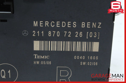 03-09 Mercedes W211 E350 E320 E550 Front Right Side Door Control Module Unit